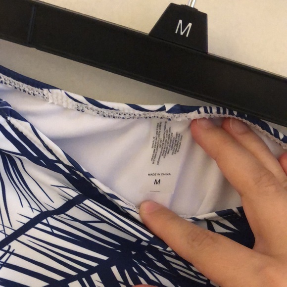 Seartist bikini- blue and white- size M- racerback top- high waisted bottom - Picture 3 of 6